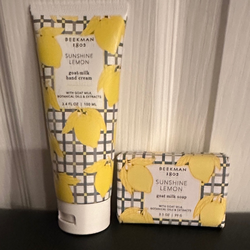Beekman 1802 Lemon Fresh Hand Cream and Soap Duo